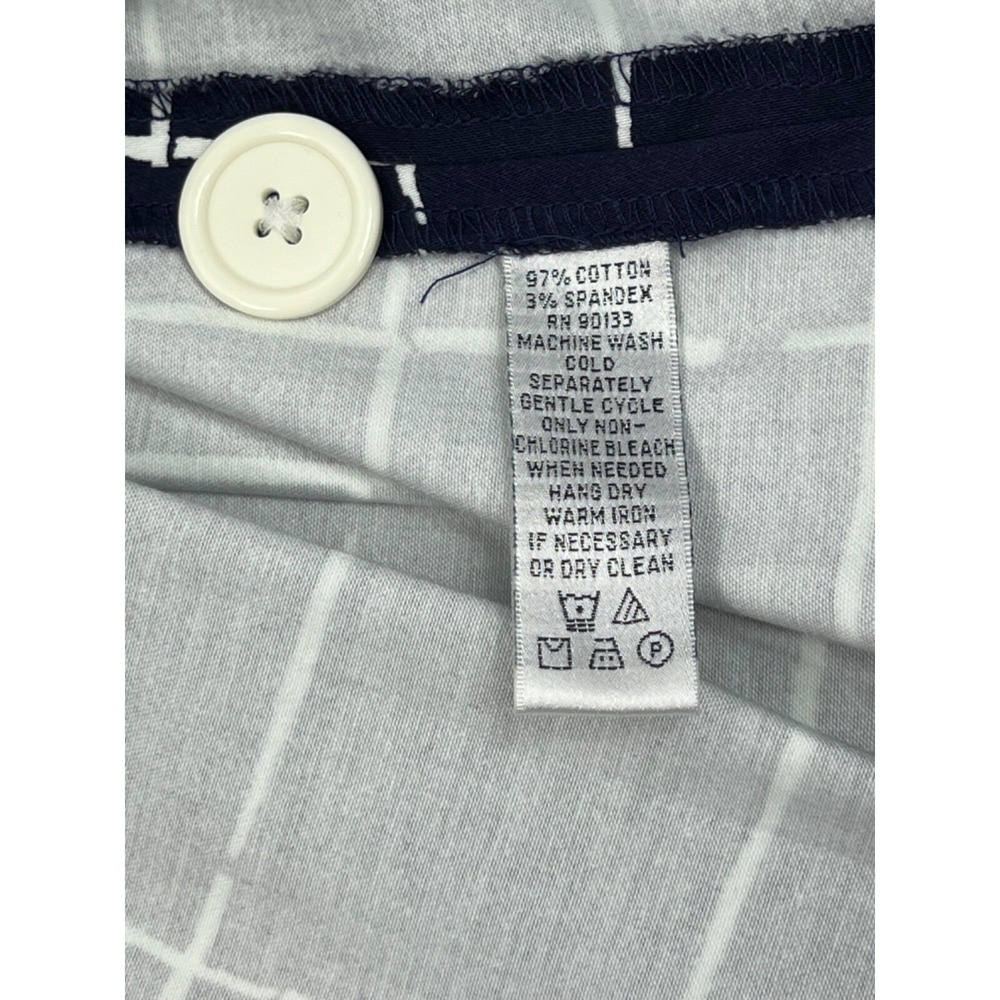 Linea by Louis Dell'Olio Jacket Navy and White Checkered Lined Womens Sz XL - Picture 8 of 9